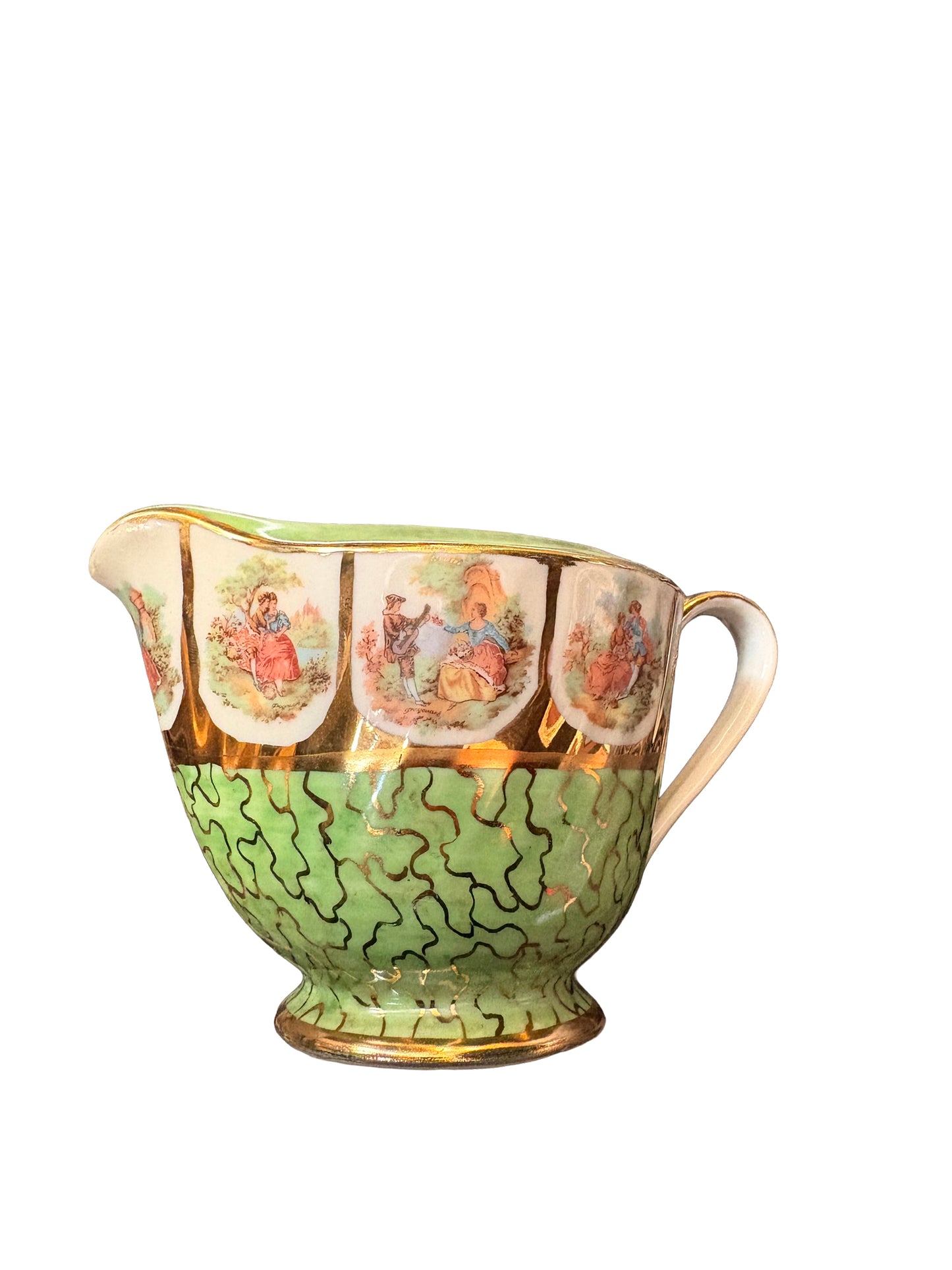 Vintage German Courting Couple Demitasse Milk Jug