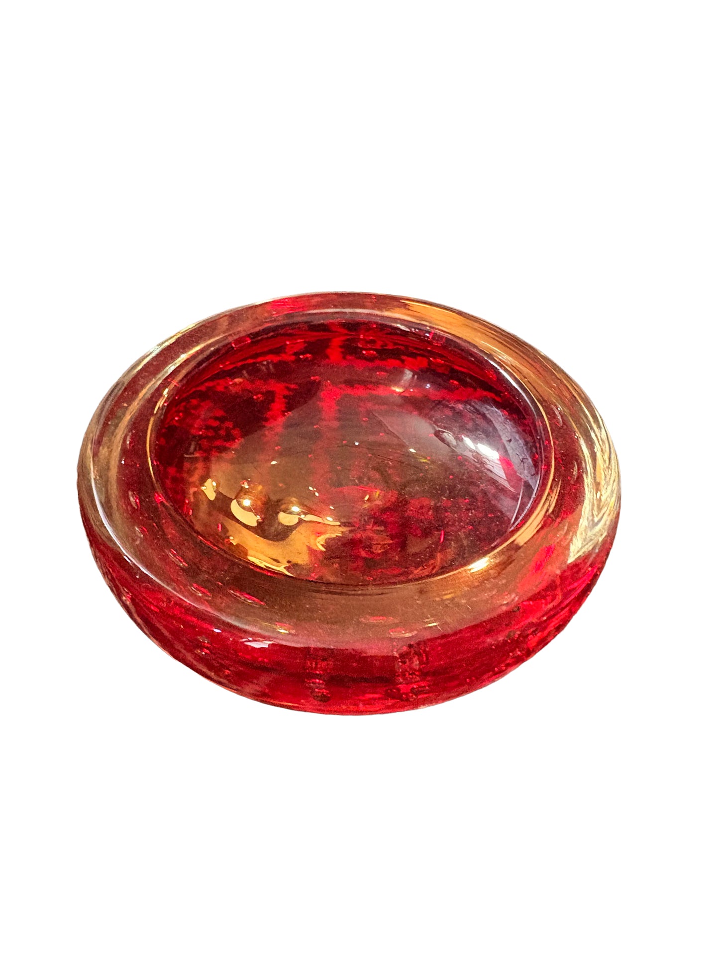 Whitefriars Geoffrey Baxter Ruby Red 1960's Ashtray