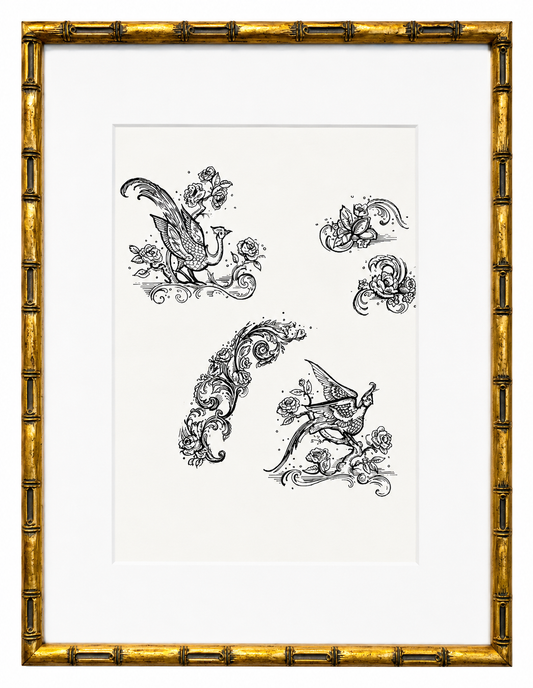 Birds & Buds Original Framed