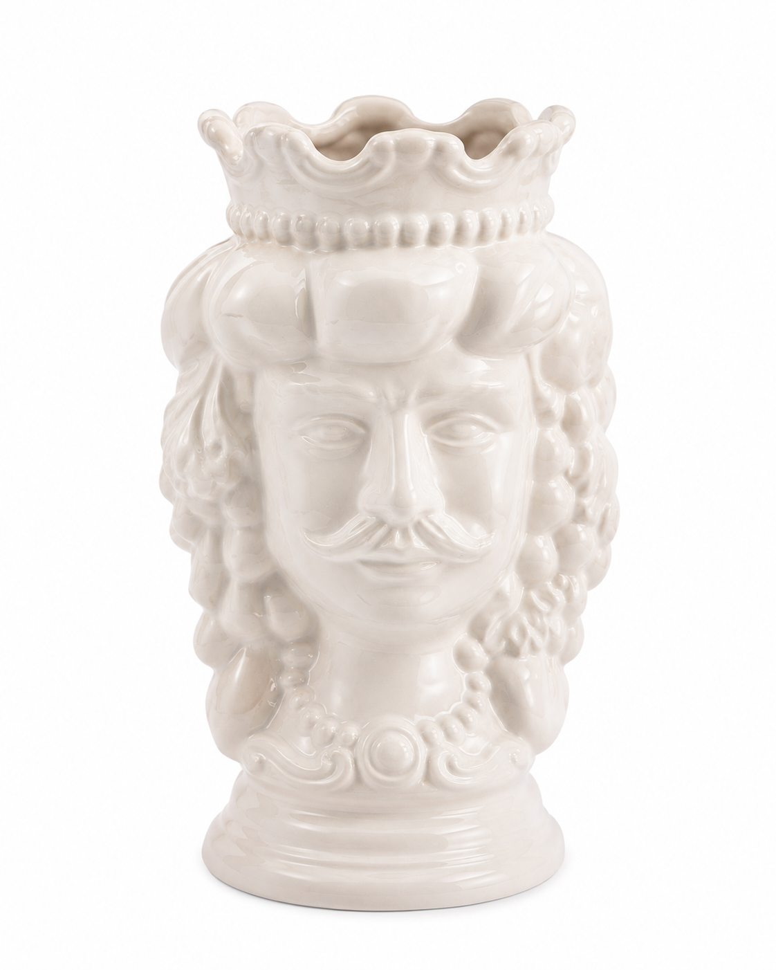 White Ceramic Head Vase