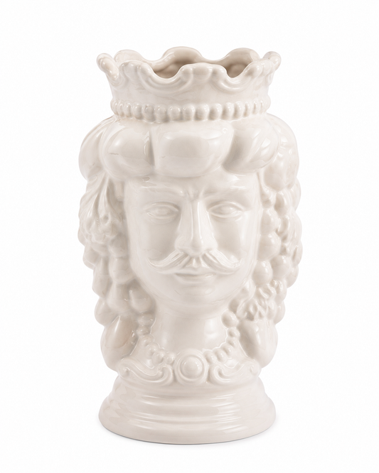 White Ceramic Head Vase