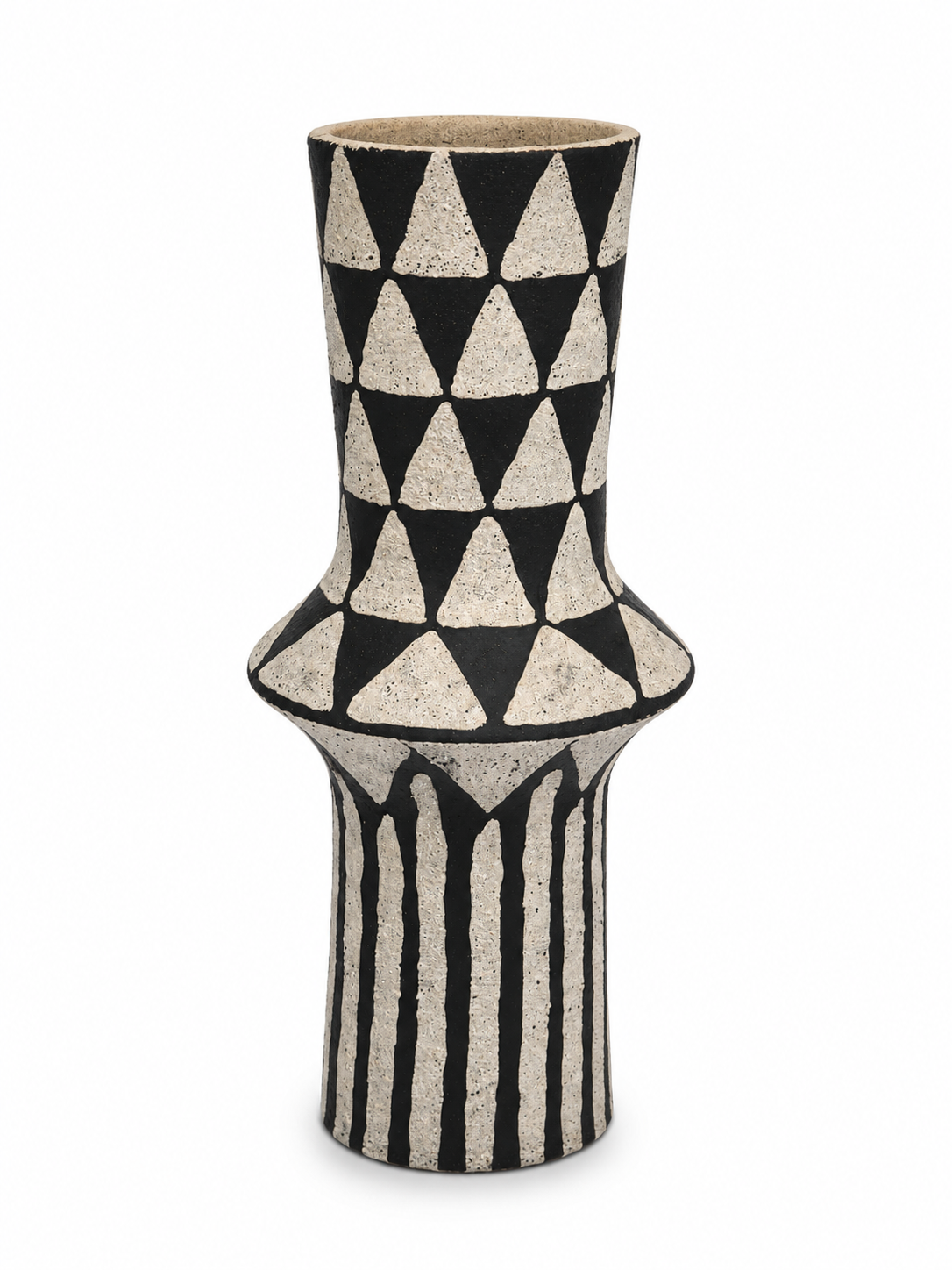Geometric Monochrome Statement Vase