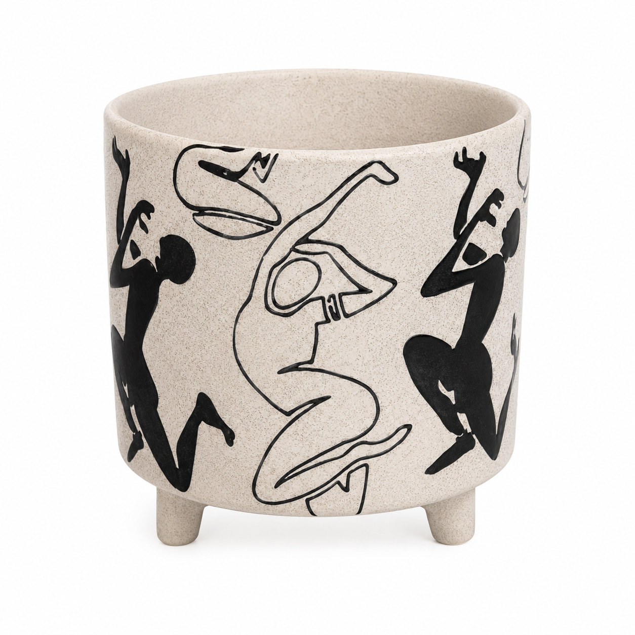Black & White Dancers Planter