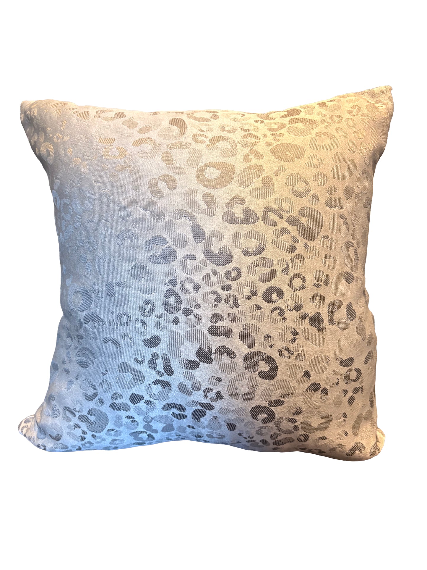 Leopard Cushion In Silver