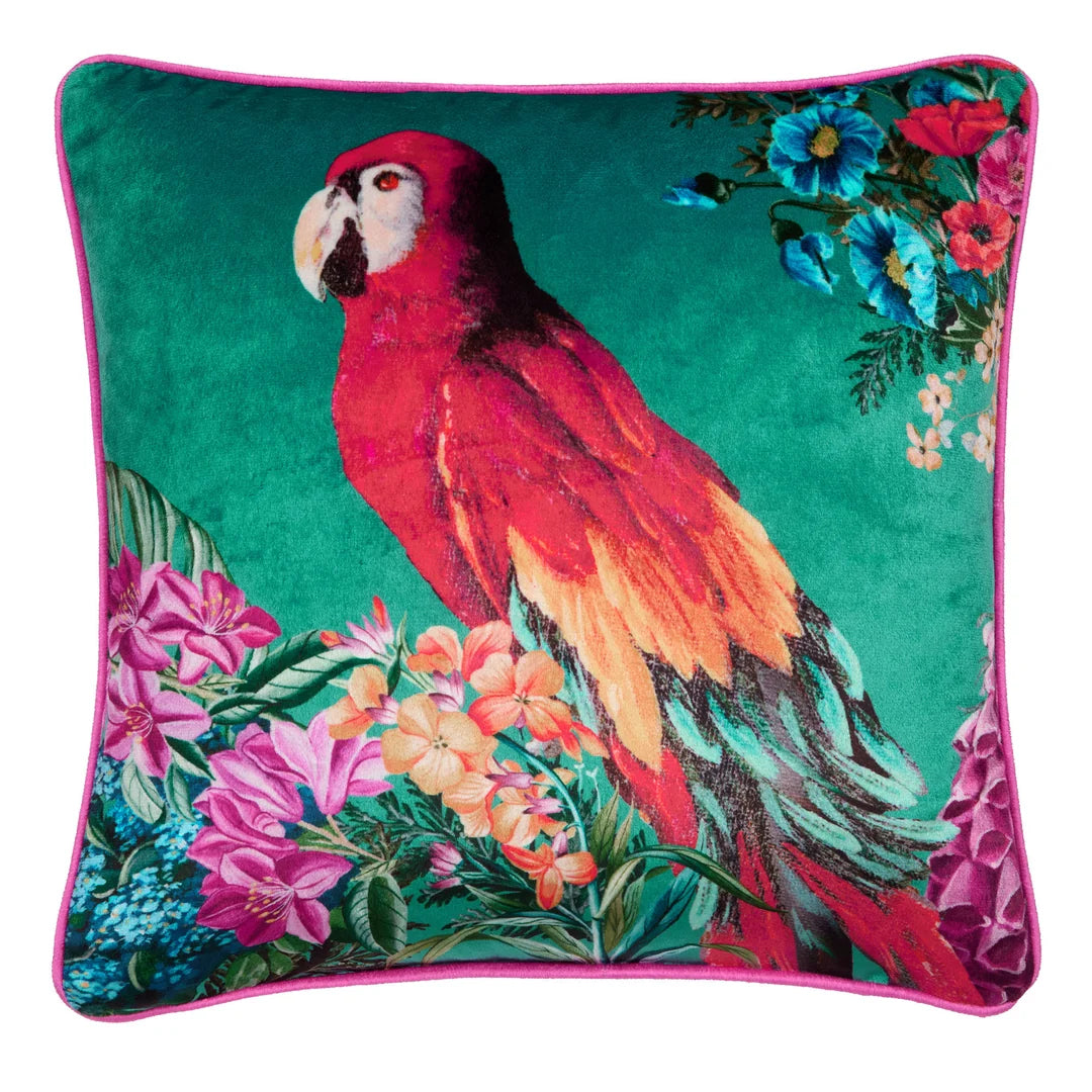 Polly Amorous Cushion In Teal 43 x 43cm