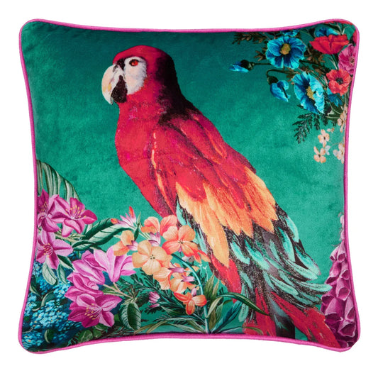 Polly Amorous Cushion In Teal 43 x 43cm