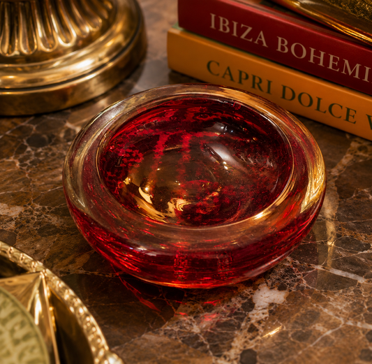 Whitefriars Geoffrey Baxter Ruby Red 1960's Ashtray