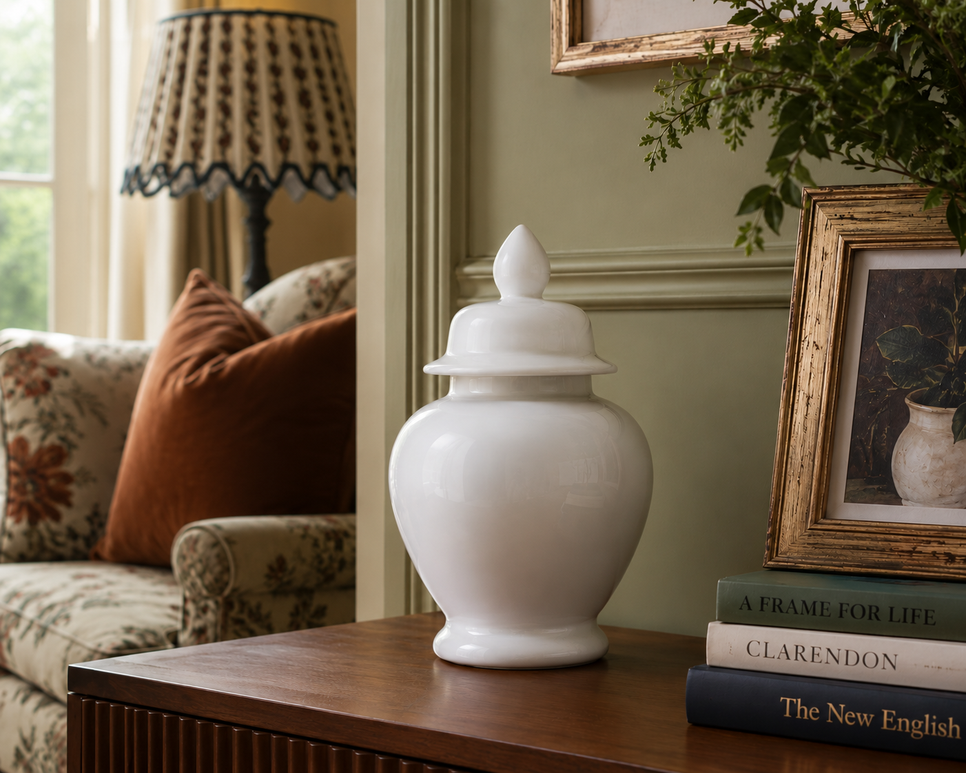 White Ceramic Sweet Jar