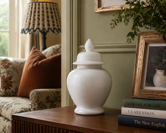 White Ceramic Sweet Jar
