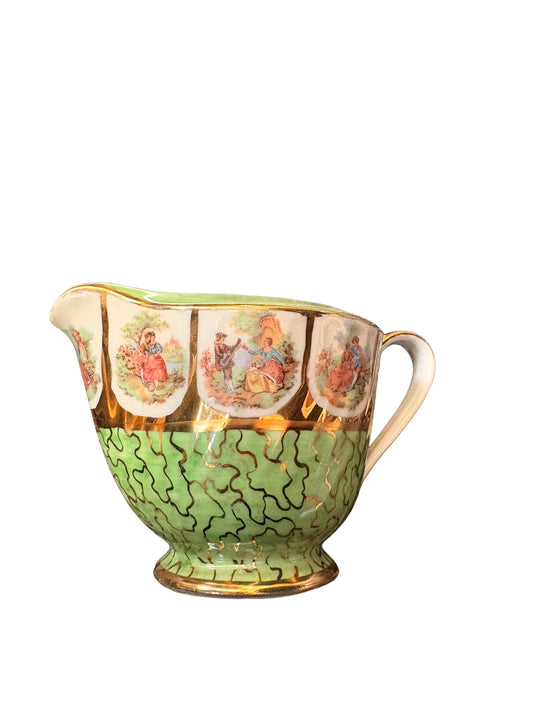 Vintage German Courting Couple Demitasse Milk Jug